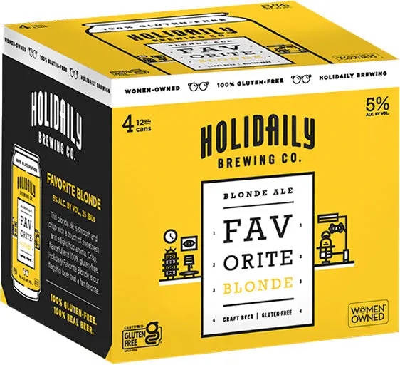 Holidaily Favorite Blonde Ale Gluten Free 4Pk Cans 1
