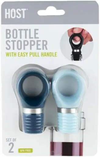 Host Easy Pull Bottle Stoppers 2Pk 1