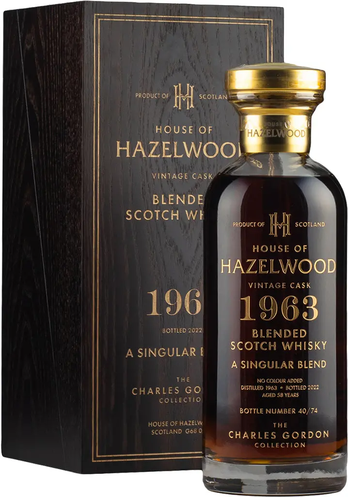 House Of Hazelwood Charles Gordon Collection 1963 "A Singular Blend" 58 Year Blended  Whisky 700Ml 1