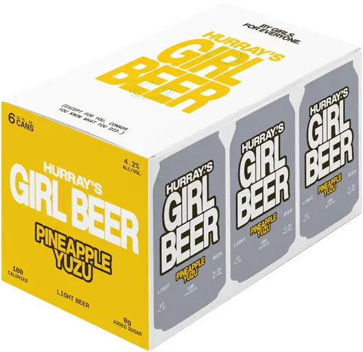 Hurray's Girl Beer Pineapple Yuzu 6Pk Can 1