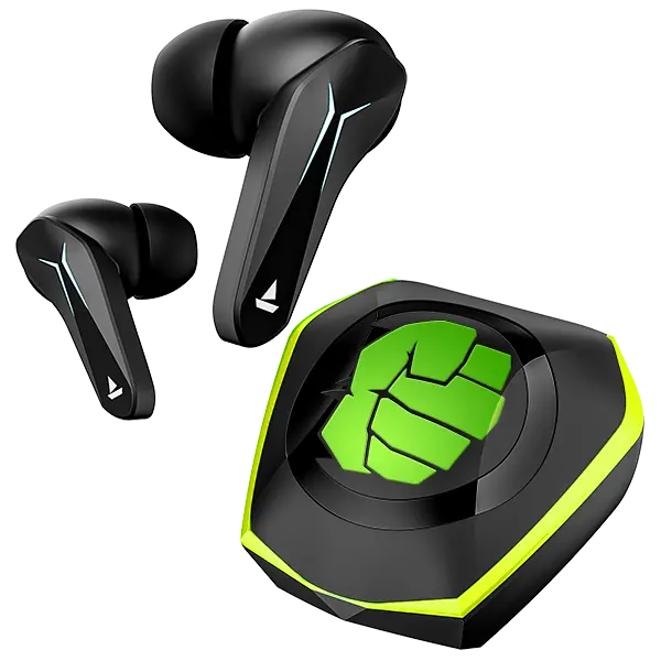 Boat Immortal 121 Hulk Edition | Bluetooth Gaming Wireless Earbuds With Beast™️Mode, 40 Hours Playback, Blazing Rgb Lights 1