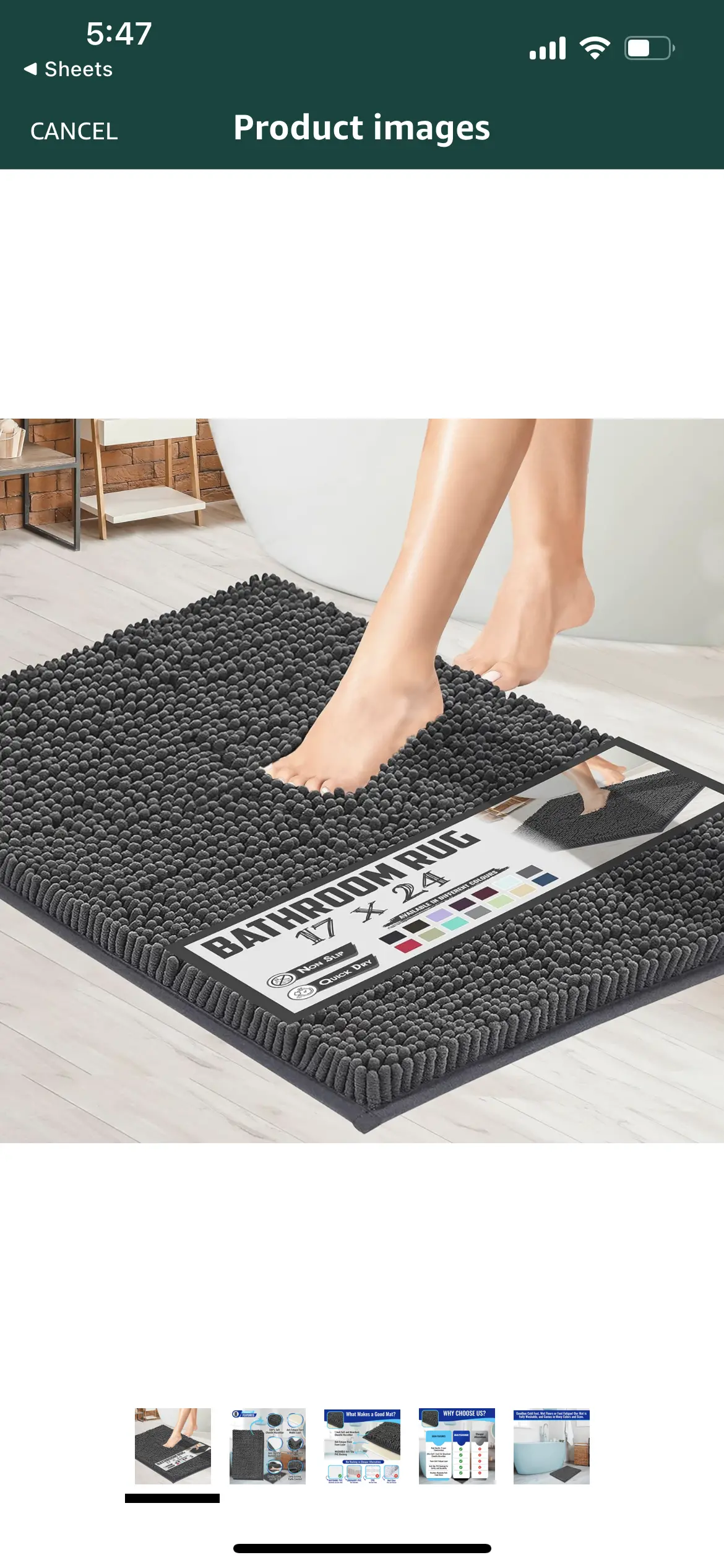 Soft Plush Chenille Bathroom Rug 1