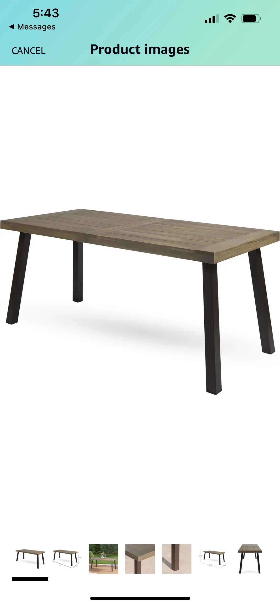 Christopher Knight Dining Table With Metal Legs 1