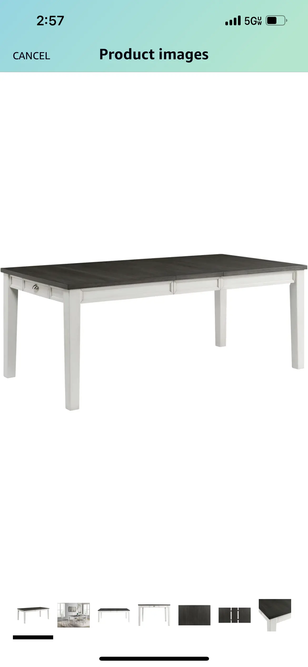 Picket House Furnishings Jamison Two Tone Dining Table With Storage 1