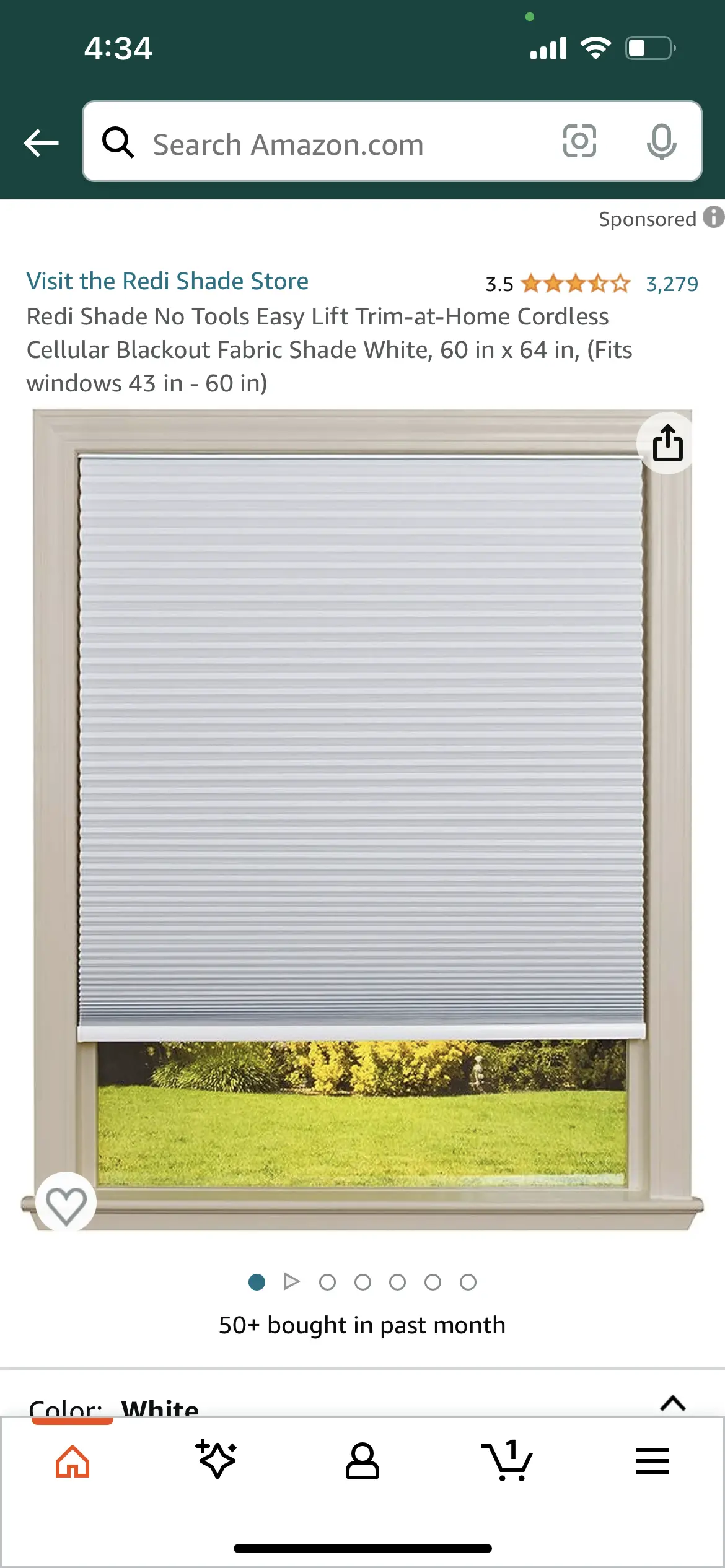 Redi Shade No Tools Easy Lift Trim-At-Home 1