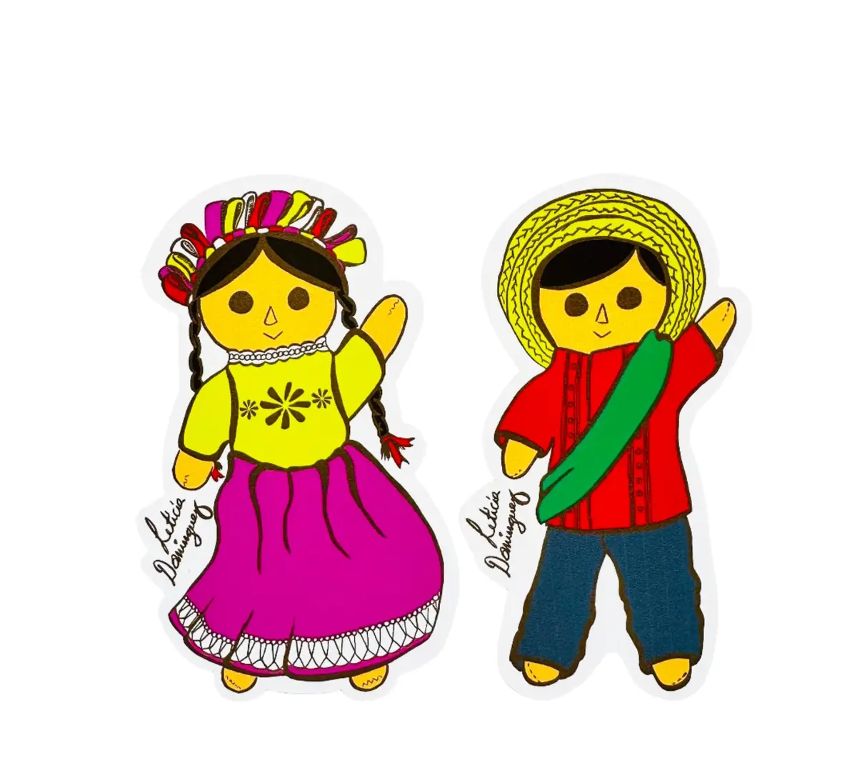 Calcomanías "Stickers" De Muñecas Para El Día Del Niño/2 1