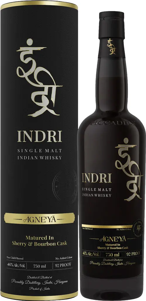 Indri Agneya Indian Single Malt Whisky 750Ml 1