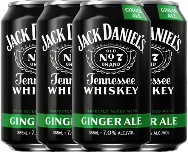 Jack Daniel's With Ginger Ale Cocktail 4Pk Cans 1