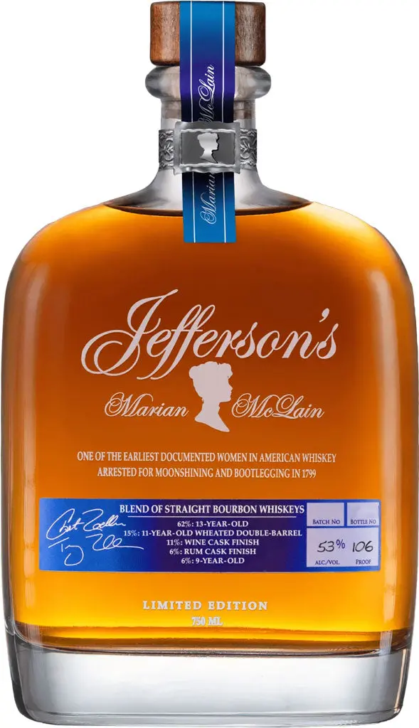 Jefferson's Marian Mclain Wheated Double Barrel Bourbon 750Ml 1