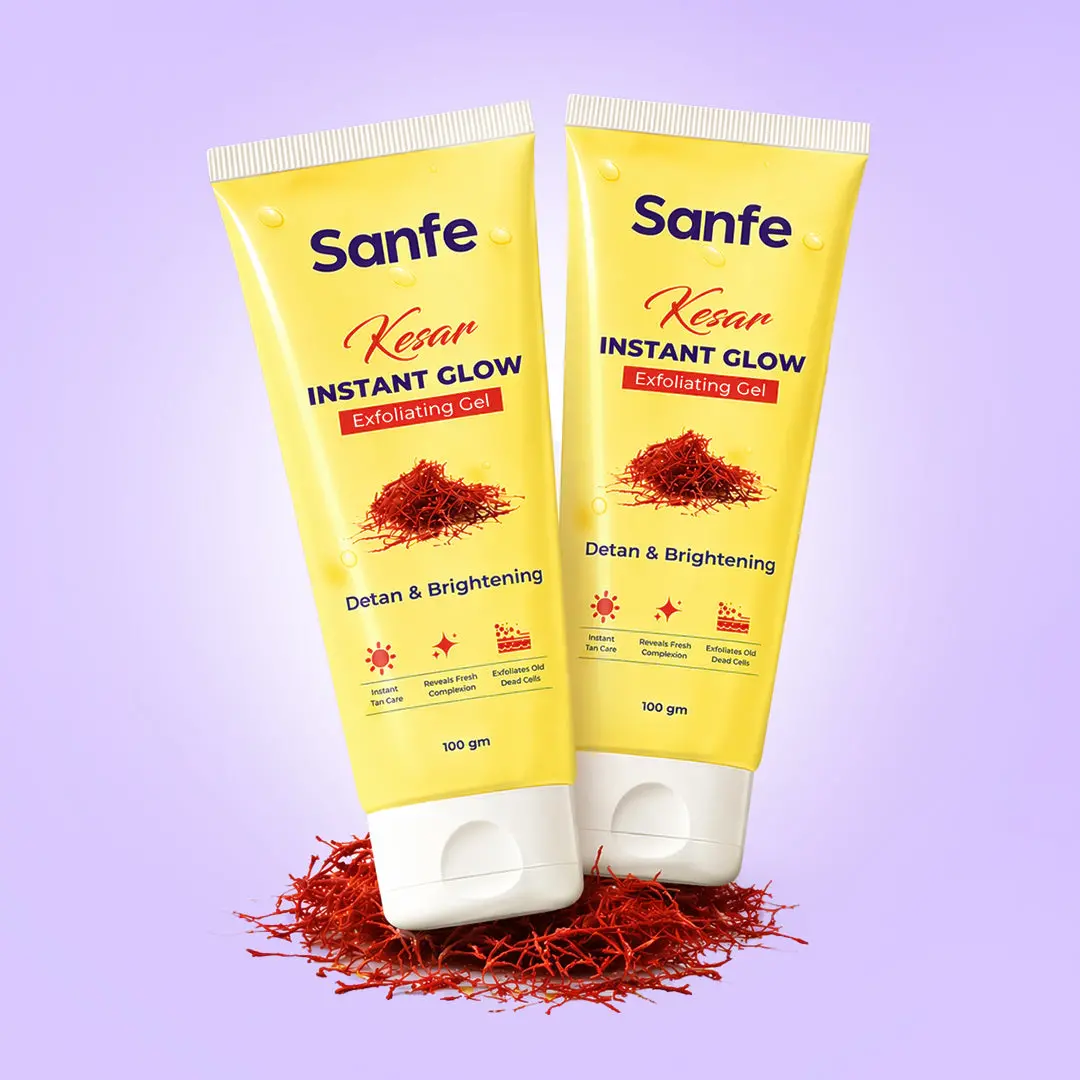 Sanfe Kesar Instant Glow Exfoliating Gel - 100G (Pack Of 2) 1