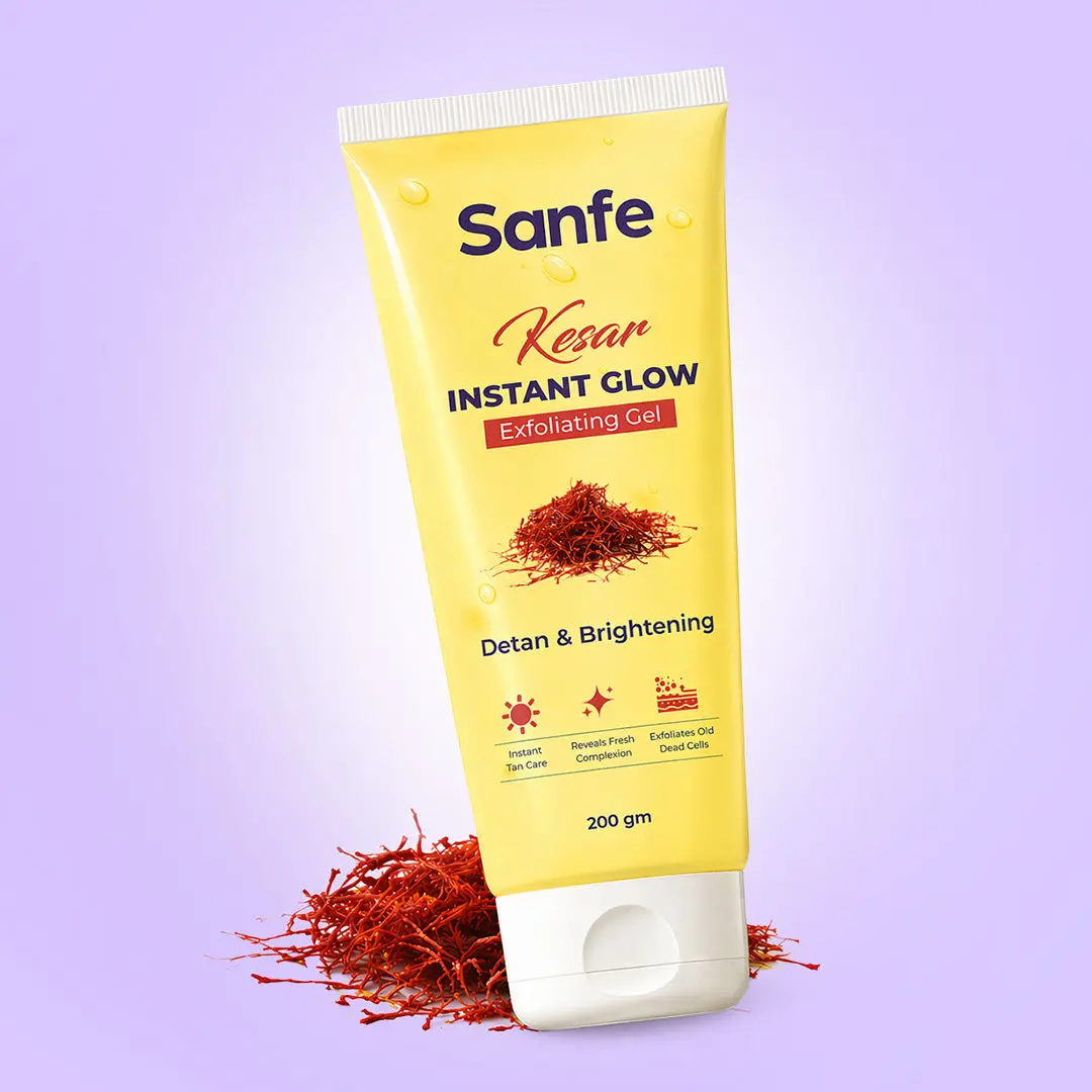 Sanfe Kesar Instant Glow Exfoliating Gel - 200Gm 1
