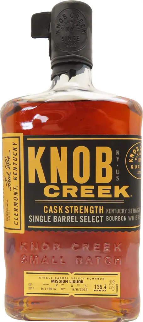 Knob Creek "Mission Exclusive" 10 Year Old Cask Strength Single Barrel 125.4 Pf. Kentucky Bourbon 750Ml 1