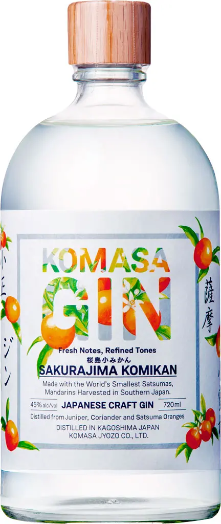 Komasa Sakurajima Komikan Tangerine Infused Gin 720Ml 1
