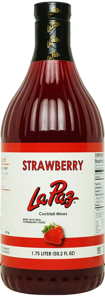 La Paz Strawberry Margarita Mix 1.75L 1