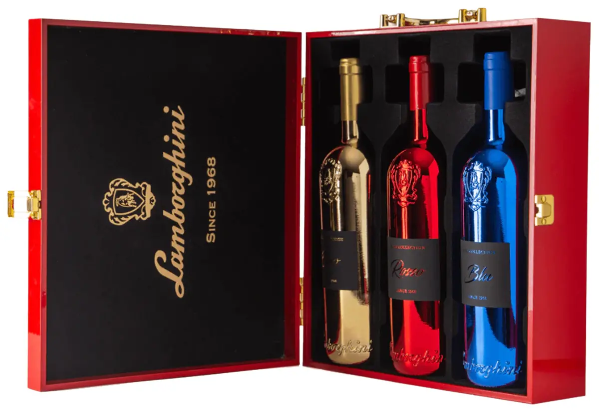 Lamborghini Luxe Red Collection With Gift Set Wine 3 Pack 750Ml 1