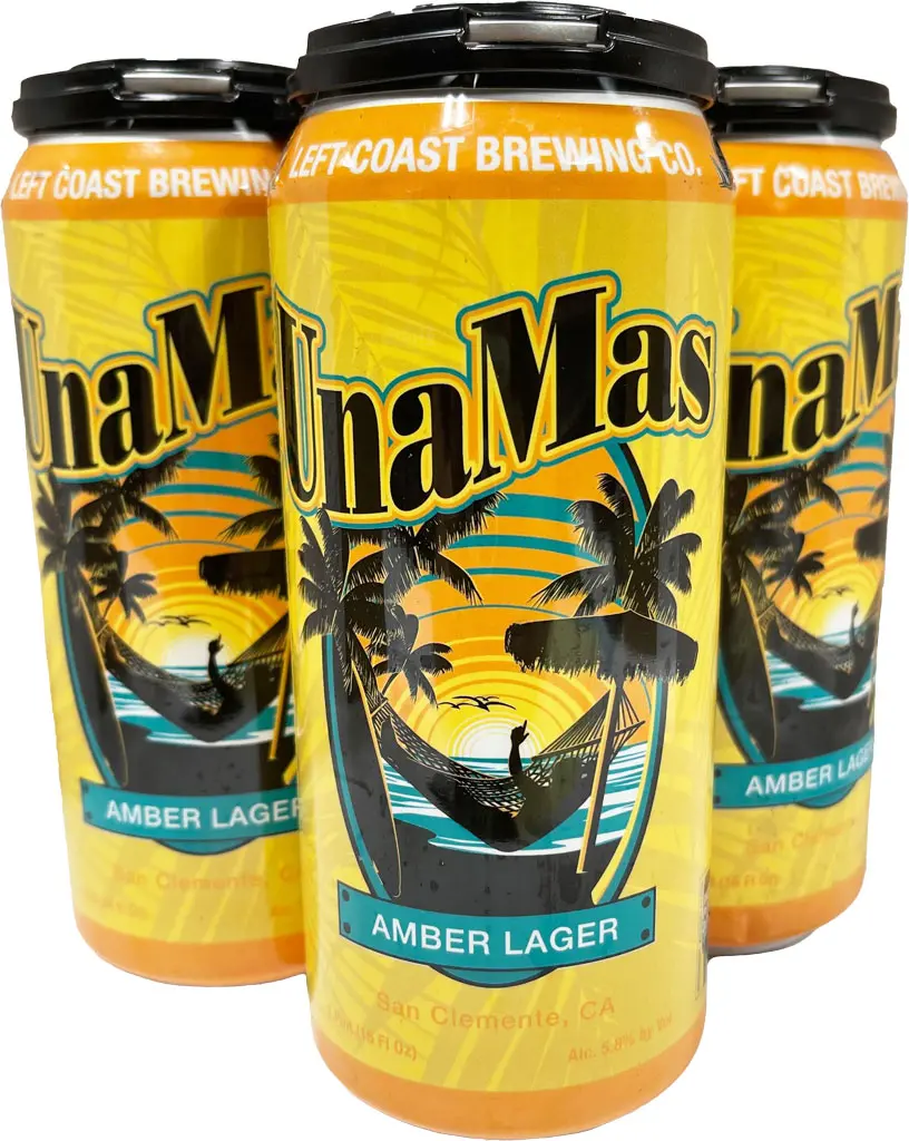 Left Coast Una Mas Amber Lager 16Oz 4Pk Cans 1