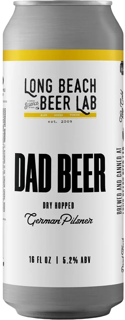 Long Beach Beer Lab Dad Beer Dry Hop Pilsner 16Oz Can 1