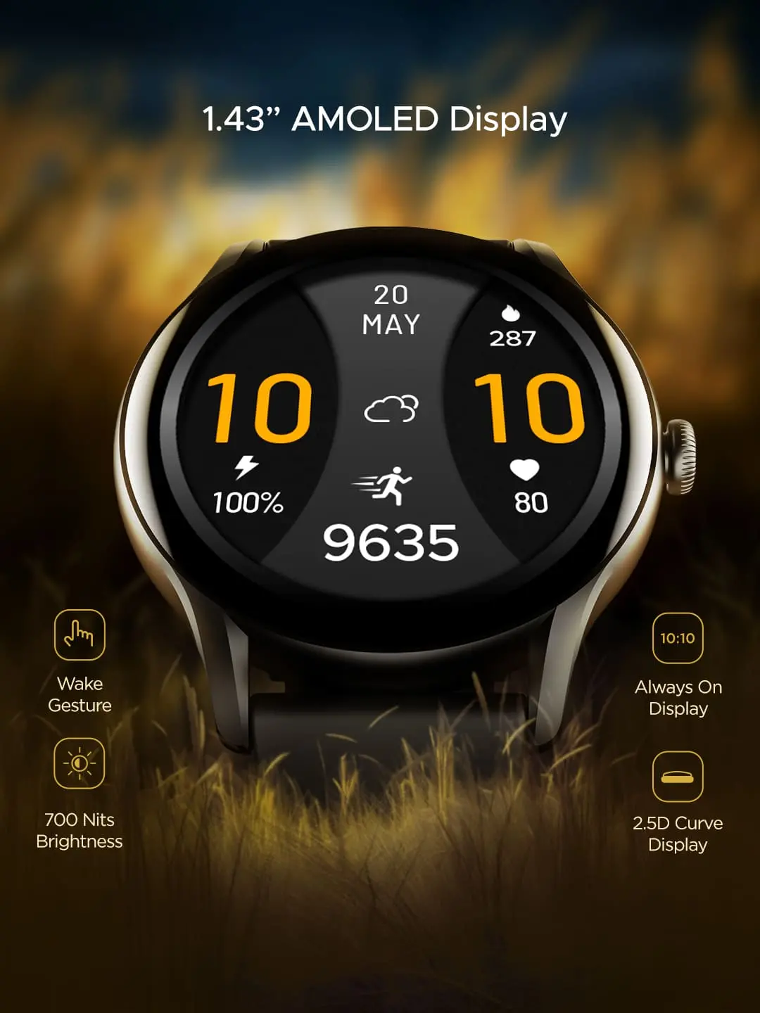 Boat Lunar Connect Ace | Round Amoled Display Smartwatch With 1.43" (3.63 Cm) Screen, Bluetooth Calling, 100+ Sports Modes 14