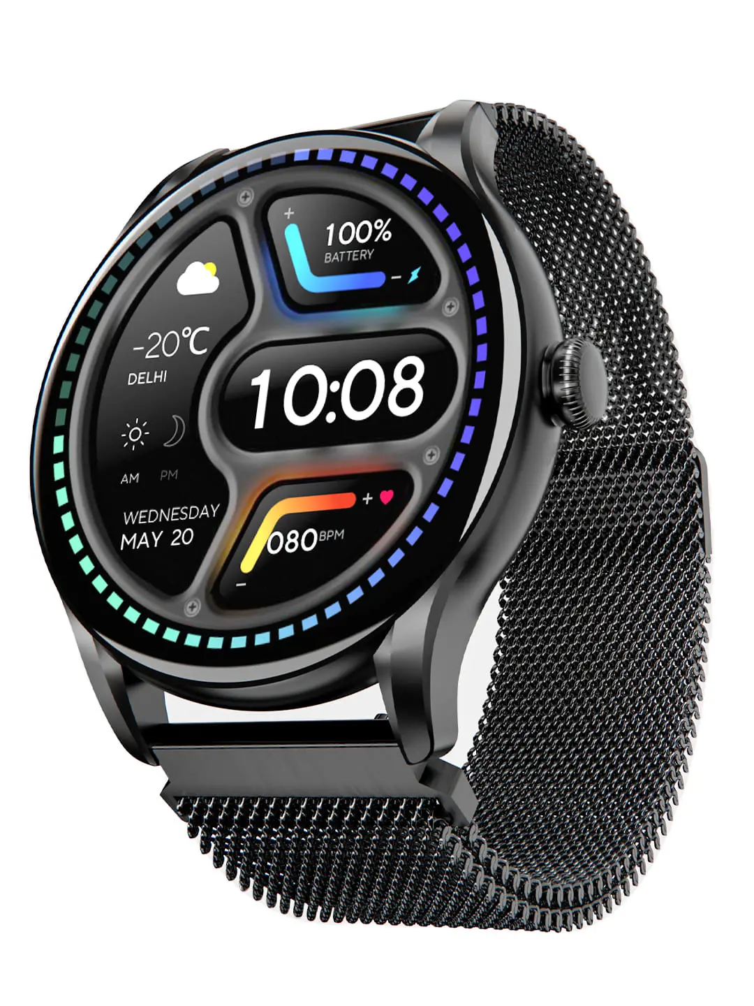 Boat Lunar Connect Ace | Round Amoled Display Smartwatch With 1.43" (3.63 Cm) Screen, Bluetooth Calling, 100+ Sports Modes 5