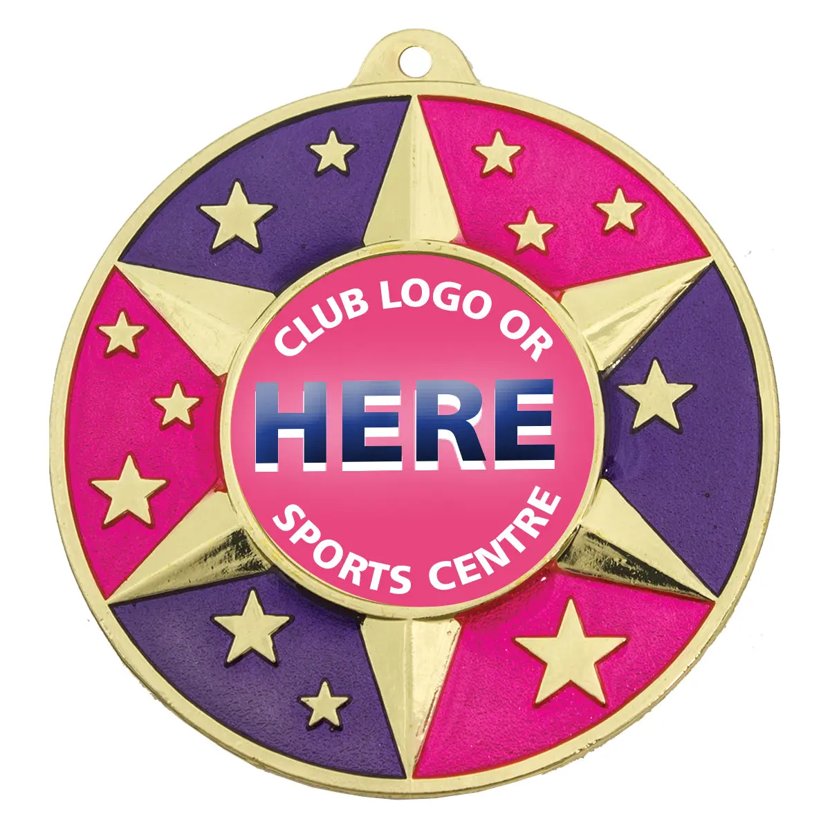 Purple/Pink Star Medal 1