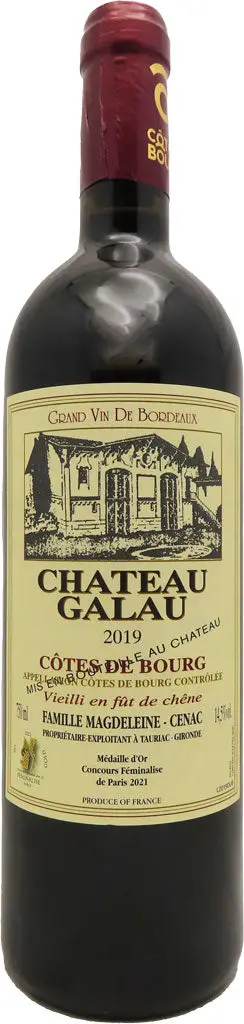 Magdeleine Chateau Galau Cotes De Bourg 2019 750Ml 1