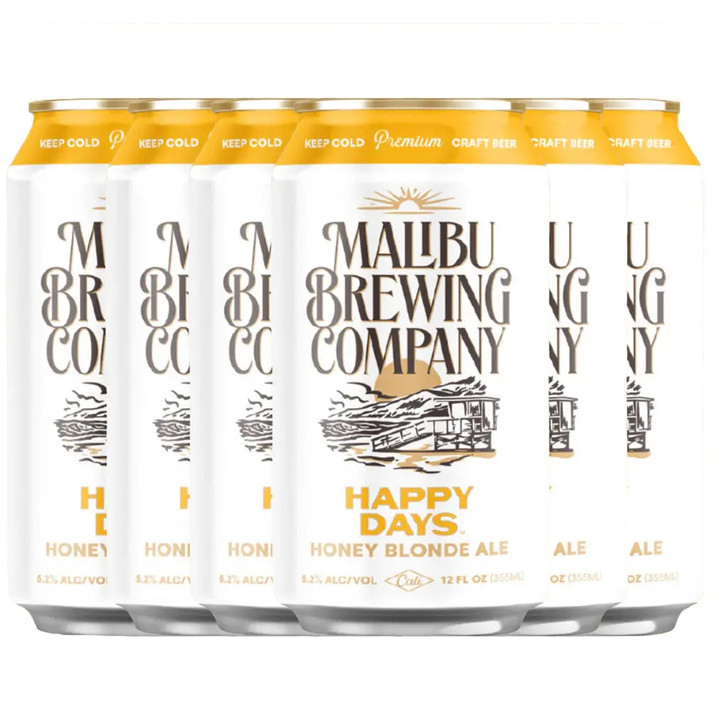 Malibu Brewing Co Happy Days Honey Blonde 6Pk 1
