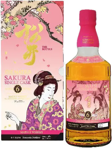 Matsui Single Malt Whiskey Sakura Single Cask 6 Year Old 700Ml 1