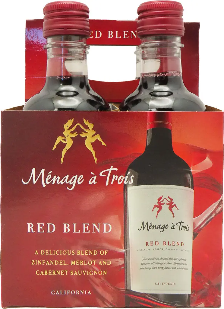 Menage A Trois Red Blend 187Ml 4Pk 1