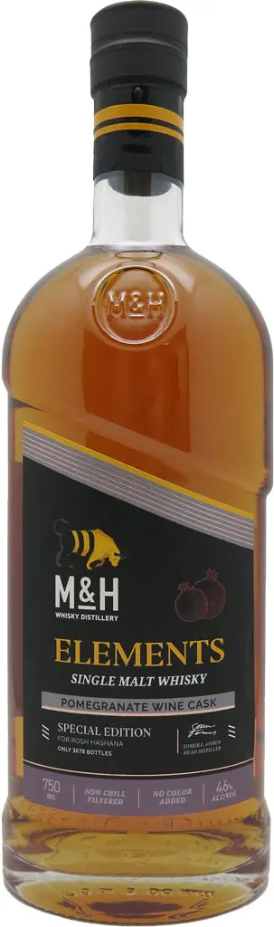 Milk & Honey Elements Pomegranate Wine Cask Israel Single Malt Whisky 750Ml 1