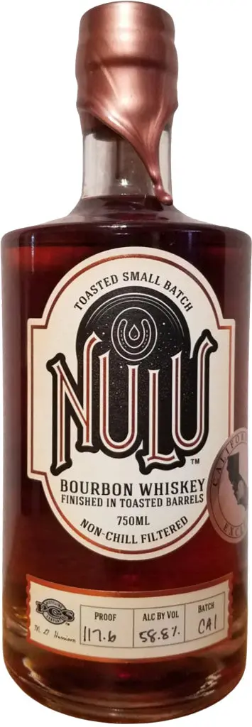 Nulu Toasted Small Batch Bourbon Cali Exclusive 117.6 Pf 750Ml 1