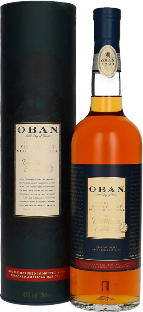 Oban Distillers Edition Double Matured Montilla Fino Seasoned American Oak Casks Single Malt Whisky 750Ml 1