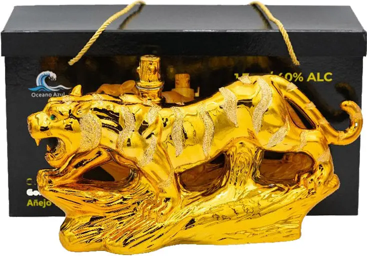 Oceano Azul Tequila Anejo Golden Tiger 1.75L 1