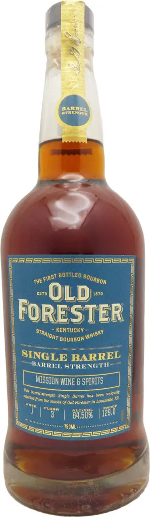 Old Forester "Mission Exclusive" Single Barrel Barrel Proof Kentucky Bourbon 750Ml (J-3) 1