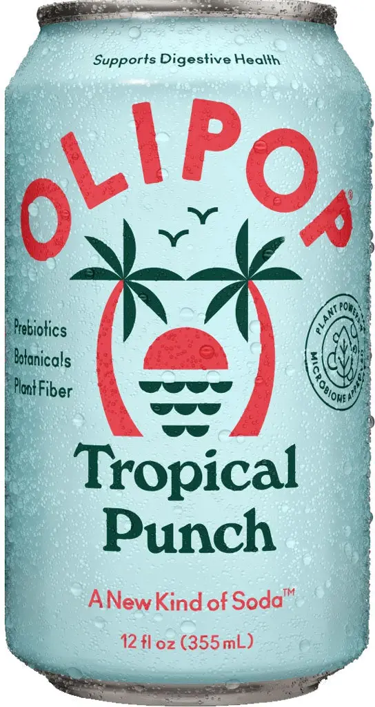 Olipop Tropical Punch Sparkling Tonic 12Oz Can 1
