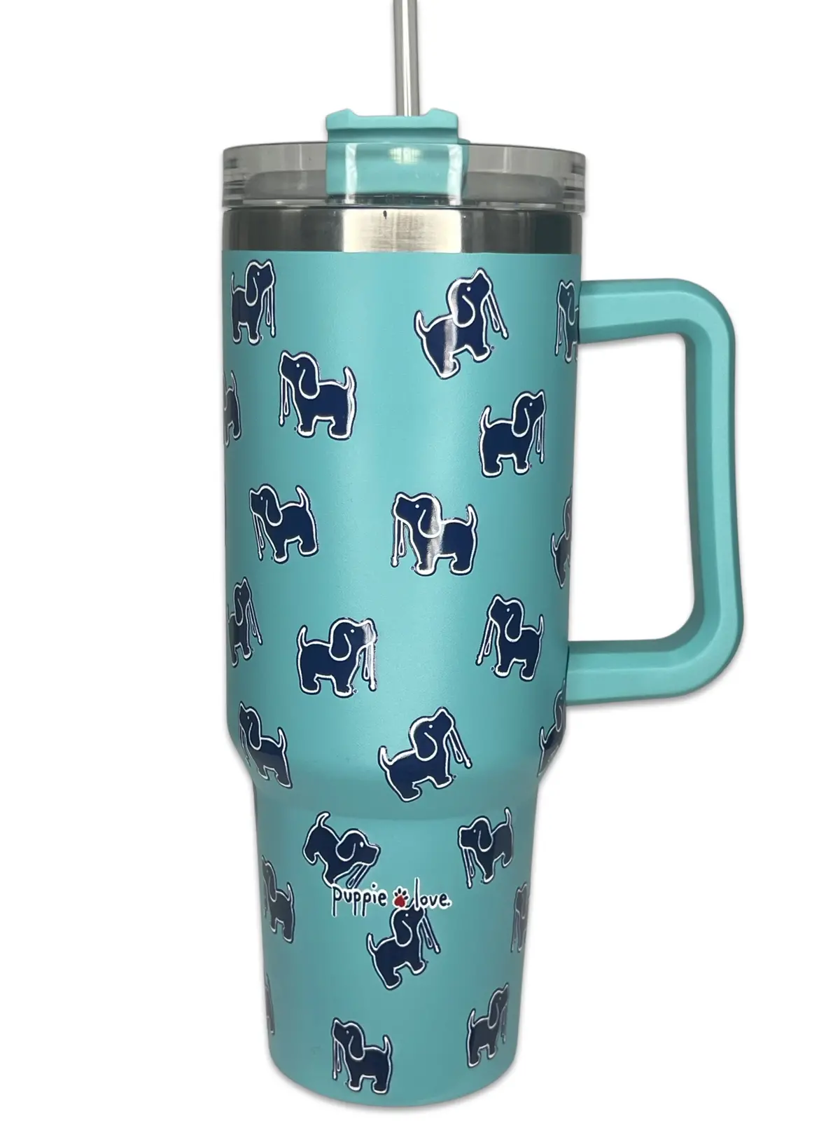 40Oz Stainless Steel Logo Tumbler, Celadon 1