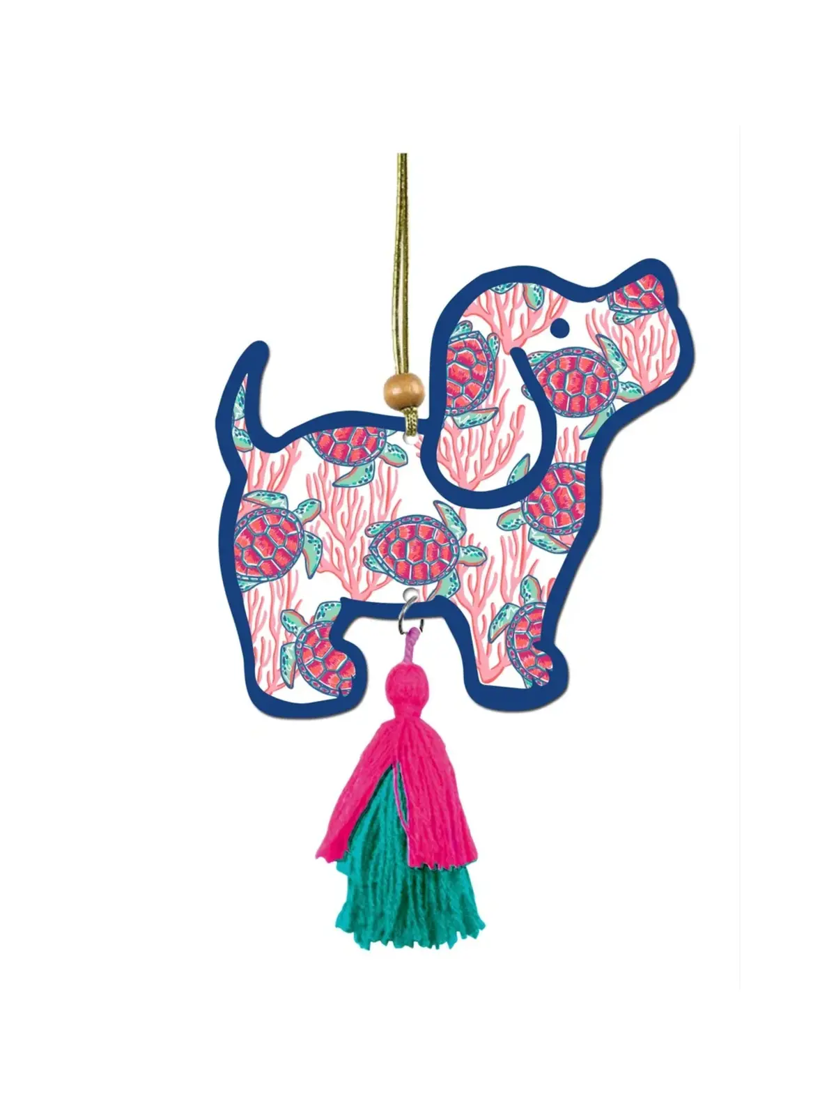 Coral Turtle Pattern Pup Air Freshener (Pack Of 2) 1