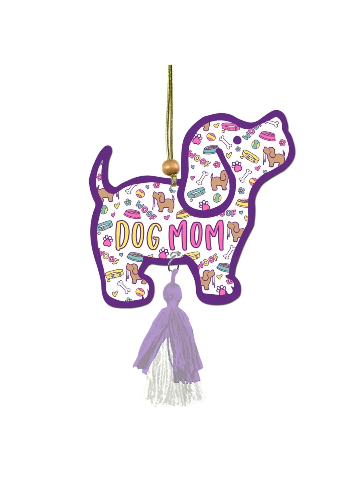 Dog Mom Pattern Pup Air Freshener (Pack Of 2) 1