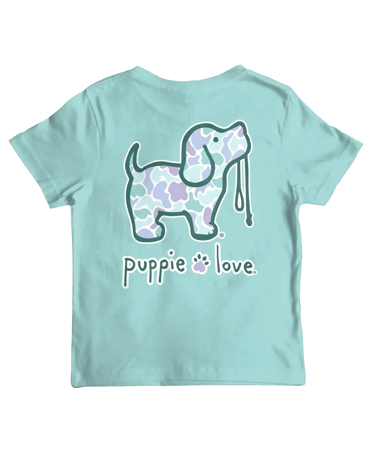 Aqua Camo Pup, Youth Ss 1