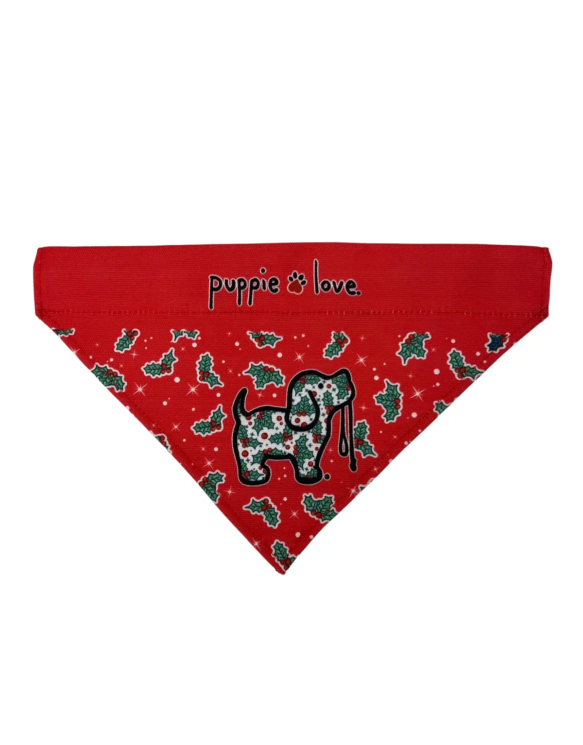 Holly Berries Pup Dog Bandana 1