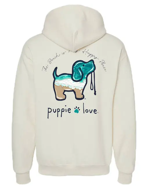 Beach Is My Happy Place Pup, Adult Hoodie 2