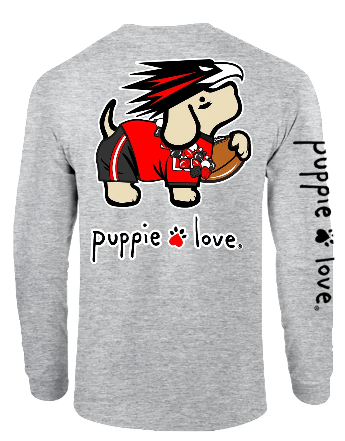 Black And Red Mascot Pup, Adult Ls 1