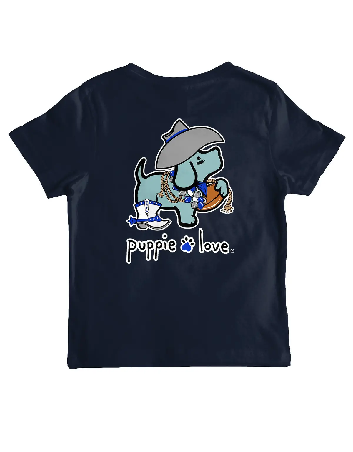 Blue And White Mascot Pup, Youth Ss 1