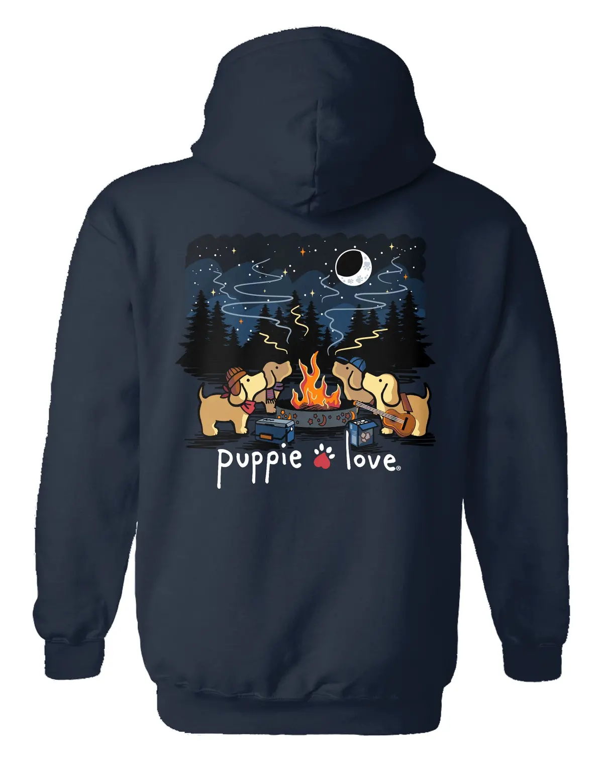 Campfire Ring Pups, Adult Hoodie 1