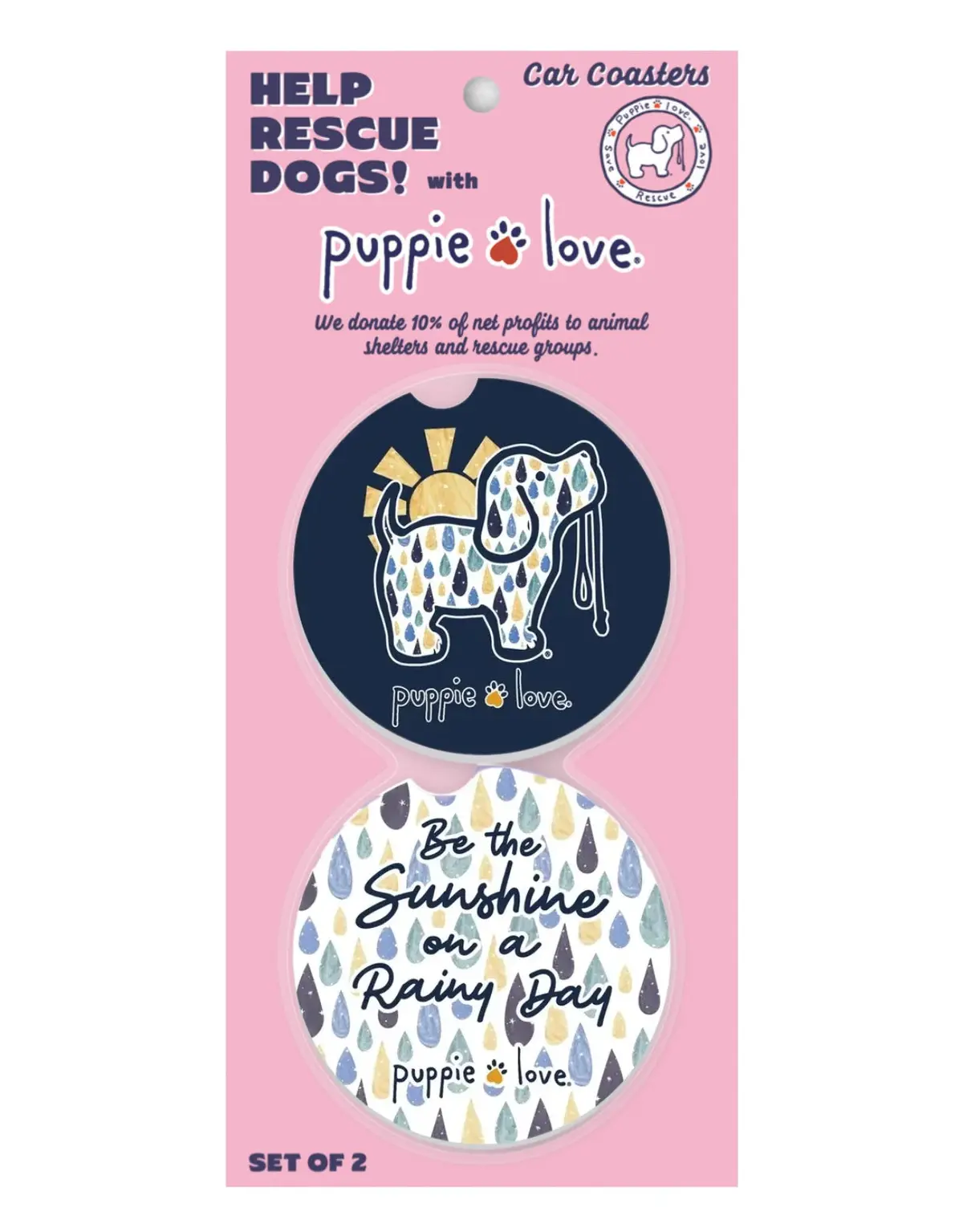 Raindrop Pup Car Coaster 1