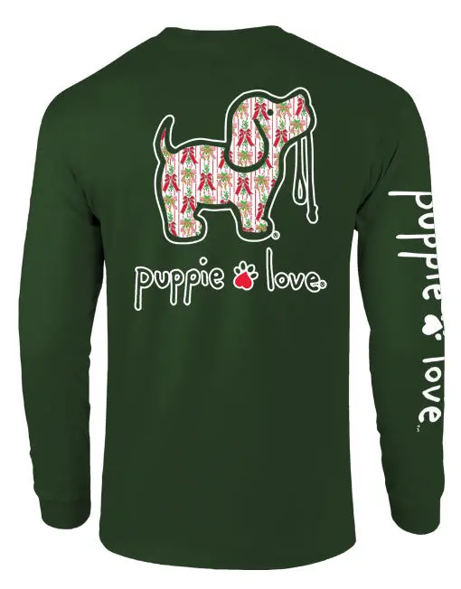 Christmas Bows Pup, Adult Ls 1