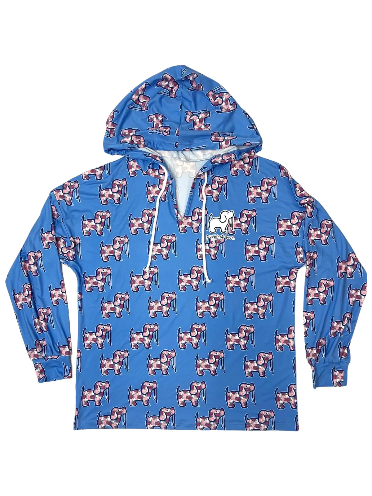 Coral Turtle Pattern Lounge Hoodie 1