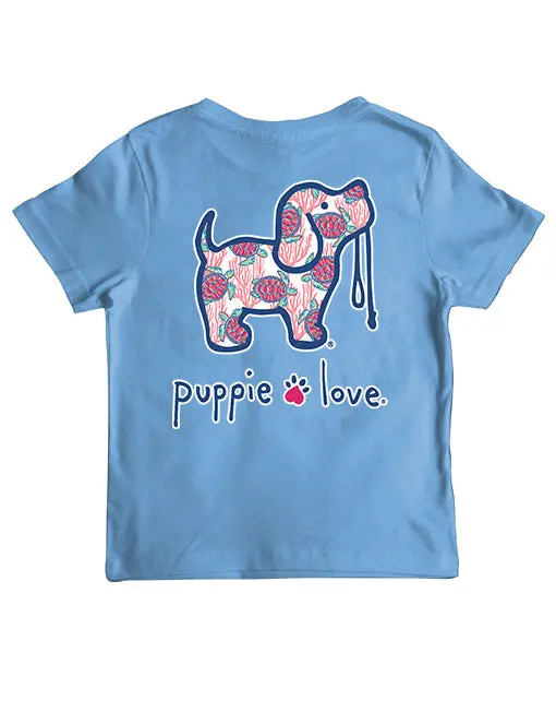 Coral Turtle Pattern Pup, Youth Ss 1