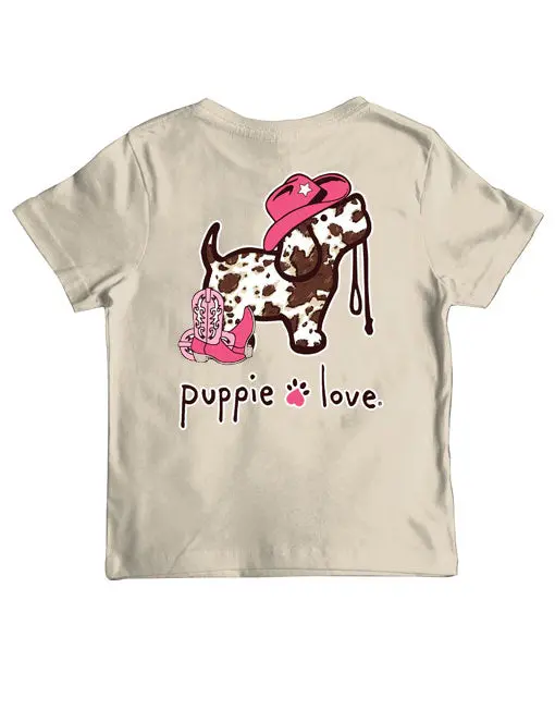 Cow Print Pup, Youth Ss 1