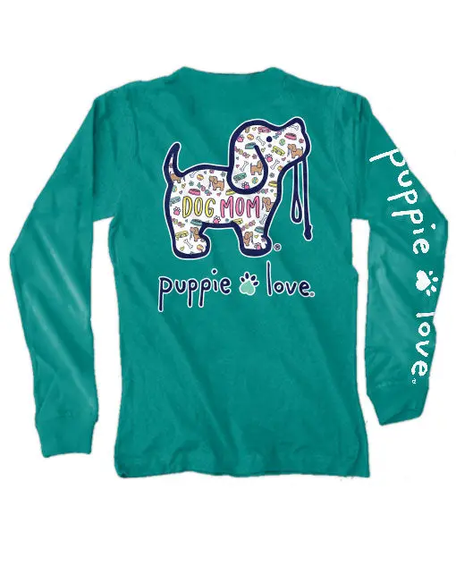 Dog Mom Pattern Pup, Adult Ls 1