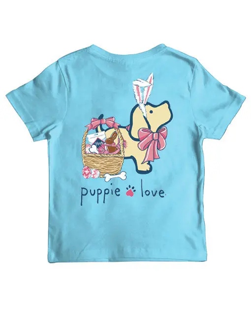 Easter Basket Pup, Youth Ss Sky 2